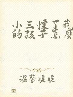 小三怀了我老公的孩子怎么办