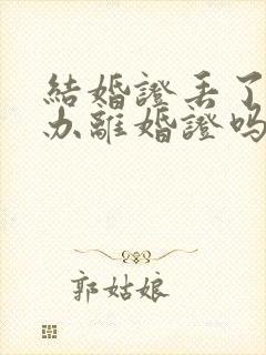 结婚证丢了还能办离婚证吗