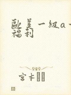 欧美一级a一片福利