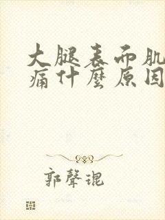 大腿表面肌肉酸痛什么原因