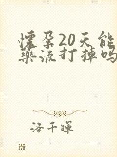 怀孕20天能吃药流打掉吗