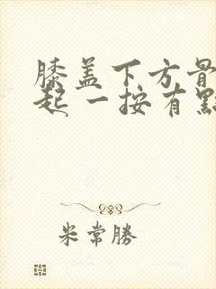 膝盖下方骨头凸起 一按有点疼