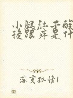 小腿肚子酸胀脚后跟疼是什么原因