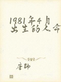 1981年4月出生的人命运