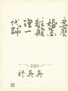 代理离婚案件律师一般怎么收费封面