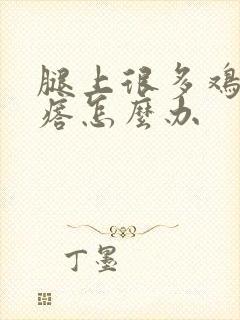 腿上很多鸡皮疙瘩怎么办封面