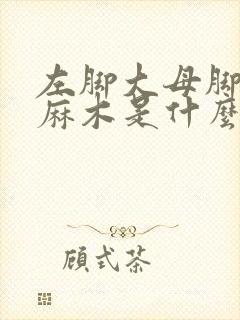 左脚大母脚趾头麻木是什么原因