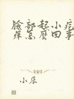 脸部起小疙瘩很痒怎么回事