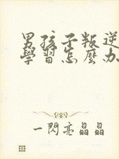 男孩子叛逆期不学习怎么办