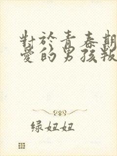 对于青春期谈恋爱的男孩叛逆怎样引导