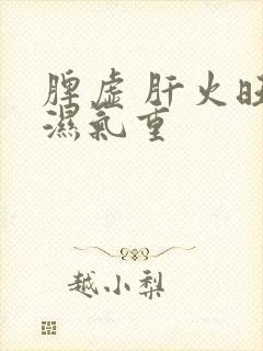 脾虚 肝火旺 湿气重