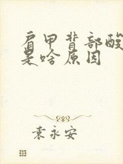 肩甲背部酸痛胀是啥原因