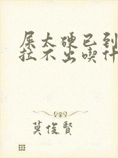 屎太硬已到肛门拉不出吃什么药