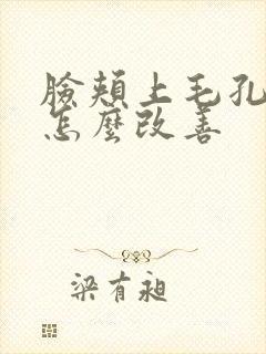 脸颊上毛孔粗大怎么改善封面