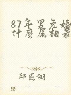 87年男兔婚配什么属相最佳