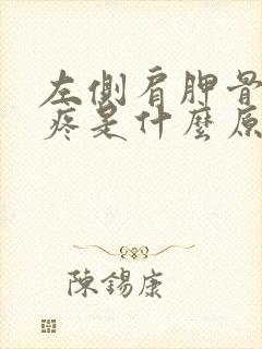 左侧肩胛骨后背疼是什么原因引起的女性