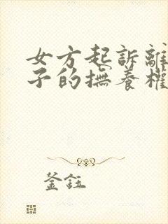 女方起诉离婚孩子的抚养权归谁