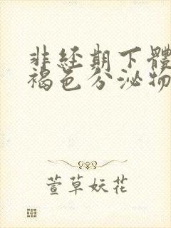 非经期下体流黑褐色分泌物吃什么药