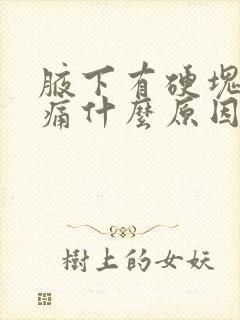 腋下有硬块捏着痛什么原因