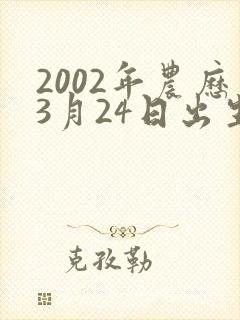 2002年农历3月24日出生的命运