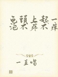 龟头上起一片水泡不疼不痒