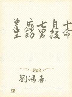 农历七月十三出生的男孩命运