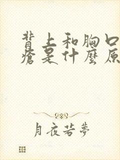 背上和胸口长痤疮是什么原因