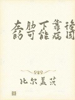 左肋下靠后疼痛的可能病因