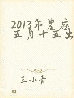 2013年农历五月十五出生的男孩命运