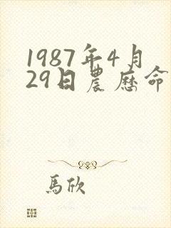 1987年4月29日农历命运封面