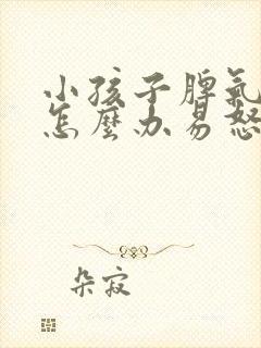 小孩子脾气暴躁怎么办易怒