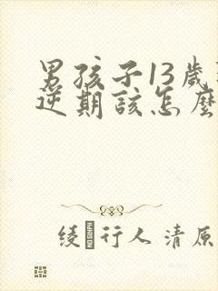 男孩子13岁叛逆期该怎么沟通