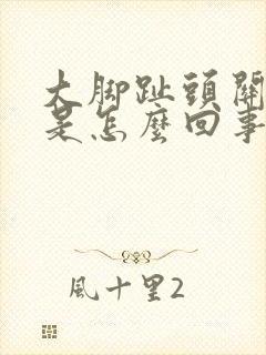 大脚趾头关节疼是怎么回事封面