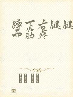 蹲下右腿腿弯后面筋疼