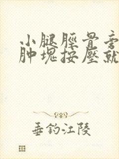 小腿胫骨旁边有肿块按压就疼封面