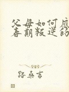 父母如何应对青春期叛逆的孩子