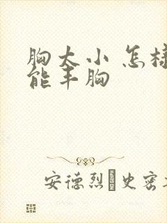 胸太小 怎样才能丰胸