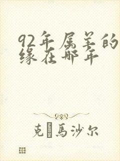 92年属羊的姻缘在哪年