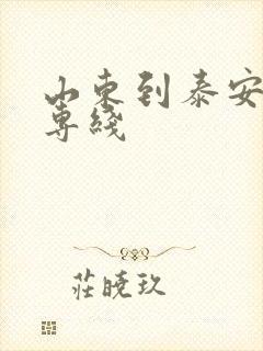 山东到泰安物流专线