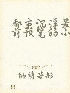 都市沉浮最快超前预览的小说3030