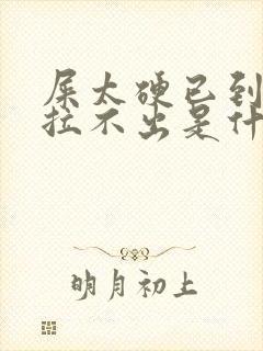 屎太硬已到肛门拉不出是什么原因