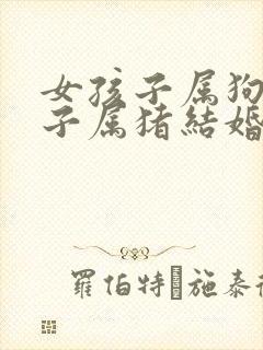 女孩子属狗男孩子属猪结婚好吗