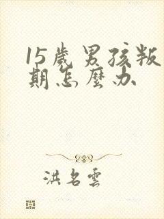 15岁男孩叛逆期怎么办