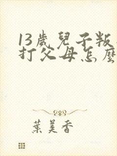 13岁儿子叛逆打父母怎么办封面