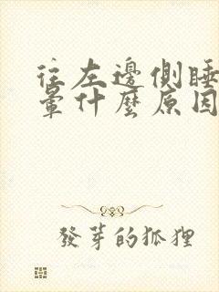 往左边侧睡就眩晕什么原因