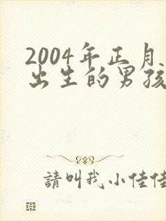 2004年正月出生的男孩命运