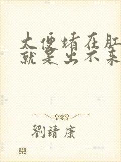 大便堵在肛门口就是出不来怎么办封面