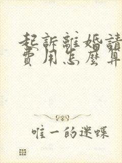 起诉离婚请律师费用怎么算