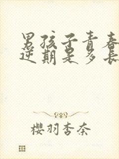 男孩子青春期叛逆期是多长时间