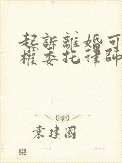 起诉离婚可以全权委托律师办理吗